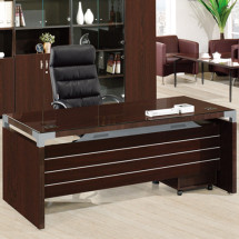 뉴토스카 월넛책상 (갈색유리)