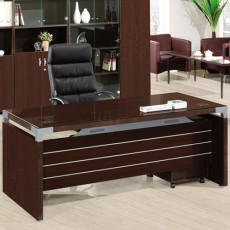 뉴토스카 월넛책상 (갈색유리)