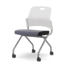 EZ-G100WB 글로리 접이식의자(화이트등판/팔무)/국산