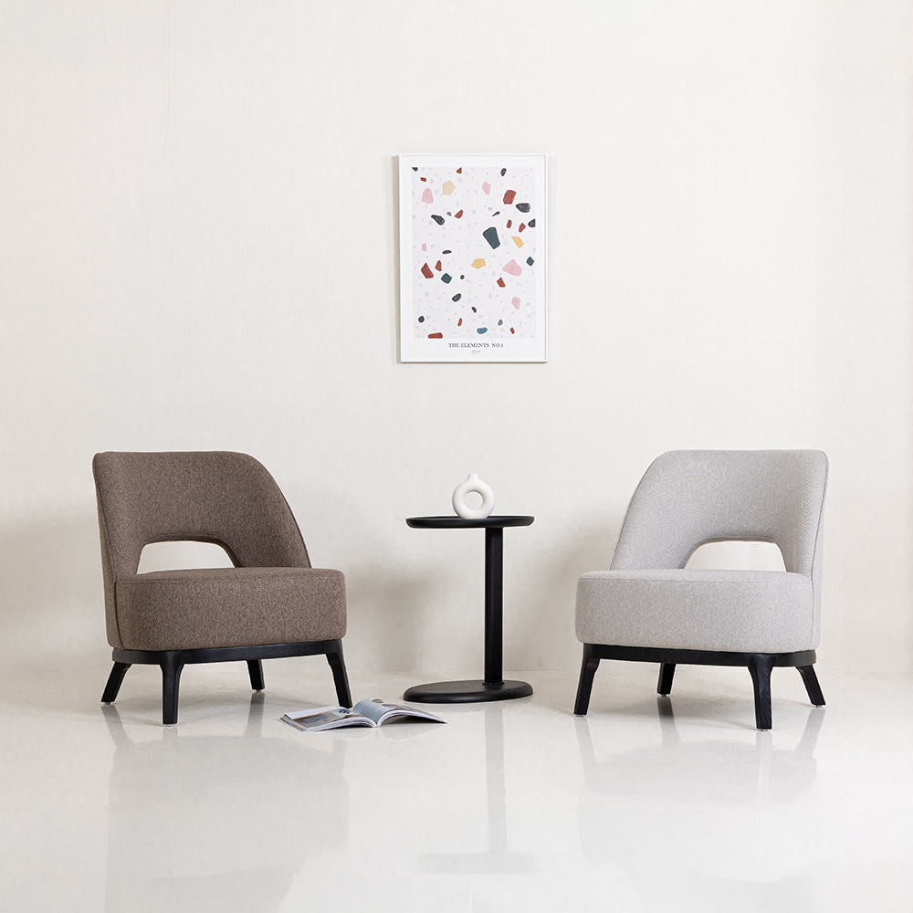 컴팩트 라운지 체어. Compact lounge chair (라이트그레이)